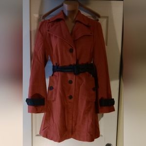 BLAC LABEL PINK , ORANGE BELTED COAT SIZE LARGE